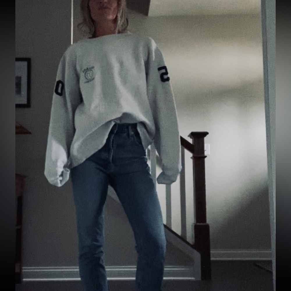 vintage collegiate oversized sweatshirt // villa maria volleyball